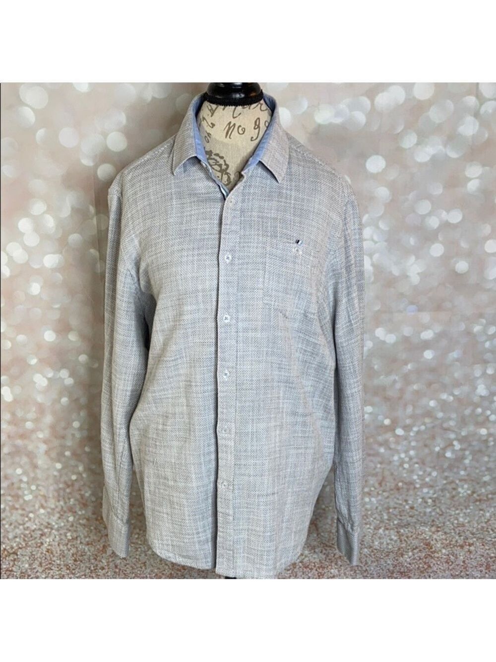 REPORT COLLECTION 𝅺Report Collection Textured Cotton Sport Shirt